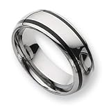 Tungsten Enameled 8mm Polished Band TU146-7.5