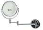 Rucci Chrome Wall-Mounted Lighted Mirror 7.5" Diameter - 15L 1X/ 10X