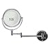 Rucci Chrome Wall-Mounted Lighted Mirror 7.5" Diameter - 15L 1X/ 10X