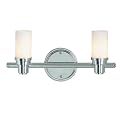 Chrome Modern 2-Light Wall Bar