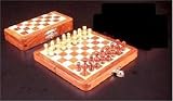 Self Storage Chess Wooden Board with Staunton Chessmen - 3.5 x 7"