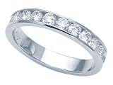 0.75 cts Round Diamonds Band - Platinum, 18kt White or Yellow Gold