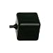 Kerick Valve PF444-BK Polyethylene Square Float Ball, 4" Width, 4" Height, 4" Length, 1/4" Female Thread