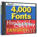 City Travel Guides Discounted  Software : Snap! 4,000 Fonts