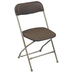 Pre Sales 2190 Brown Plastic Dining Folding Chair (Pack of 10) by PRE SALES
