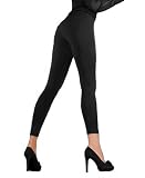 Treggings effet jeans 200 den, noir, taille 3