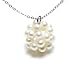 White freshwater pearls cluster necklace w/silver chain.