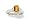 14K White Gold Genuine Emerald-cut Citrine and Diamond Ring - Size 4