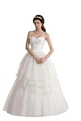 Floor Length Sweetheart  Natural   Waistline Beaded Lace Tulle  Ball Gown  Dress