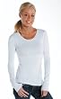 Women's Long Sleeve Contrast Stitch Bamboo T-Shirt Women's Long Sleeve Contrast Stitch Bamboo T-Shirt