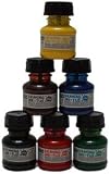 6x ARTIST DRAWING INK RED BLUE GREEN YELLOW BLACK BROWN