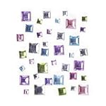 Stick-On Rhinestone Pastel Squares