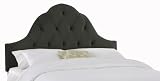 Skyline Furniture Velvet Full/Queen Tufted High Arc Headboard, Pewter