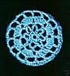 Aqua Floral Crocheted Hair Bun Cover- LARGE