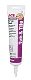 ACE ACRYLIC TUB & TILE CAULK Seals sinks, tubs, showers &