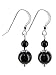 SCER480 Sterling Silver Black Onyx Beads French title=