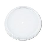 Plastic Lids, for 12-oz. Hot/Cold Foam Cups, Slip-Thru Lid, White, 1000/CT