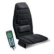 Relaxzen Memory Foam Lumbar Support Massage Cushion with Heat