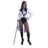 ORIGINAL White Tuxedo Miss Formalities Costume (Cane, Stockings and Boots not included)