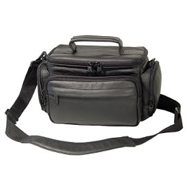 Click here to buy Black Leather Camcorder Bag by Amerileather.