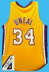 Shaquille O'Neal Hand Signed Home Lakers Jersey