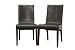 Baxton Studio Samantha Dark Brown Leather Modern Dining Chair, Set of 2