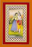 ShalinCraft Gift and Collectible In Miniature Style On Marble Plates Created By Folk Artist Of Rajasthan (mplate032)