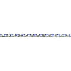 14K White Gold 5cttw Diamond and Tanzanite Bracelet 7 by FindingKing