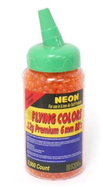 FLYING COLORS 6mm plastic airsoft BBs, 0.20g, 2000 rds, orange