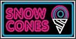Snow Cones Lightbox Sign
