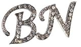 Beau Nouveau BNKITPECICD01 KIT Pendant C Initial-Clear Diamond-1 Inch