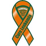 Cure Leukemia Awareness Ribbon Magnet
