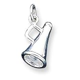 Sterling Silver Megaphone Charm with 20 inch Sterling Silver Chain