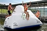 7' Iceberg Inflatable Floating Climbing Wall and Water Slide