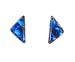 Earrings - Xe-5 - Genuine Handmade Dichroic Glass Earrings - Post Style - Triangle Shape ~ All Findings Are Made Of .925 Sterling Silver