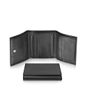 Giorgio Fedon 1919 Classica - Women's Black Calfskin Small Trifold Wallet