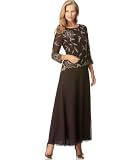 J Kara Petite Scoop-Neck Gold-Beaded Asymmetrical-Bodice Dress