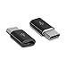 Phone Accessories microadp94 2 X USB-C to Micro USB Adapter Convert Connector for LG G5, Nexus 5X, Nexus 6P, Nokia N1 Tablet, OnePlus 2, with 56K Resistor, Black, 2 Piece