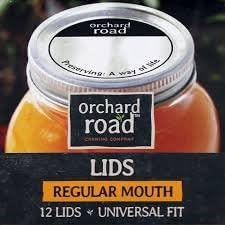 Orchard Road Regular Mason Jar Canning Lids, 144 Lids (12 dozen), (Lids Only; No Rings), Packed and Shipped BULK by Mulberry Lane Farm, FAST SHIP!