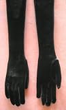Stretch Velvet 12-Button Slip-on with 3 rhinestones at gathered cuff edge Bridal Wedding Formal Prom Gloves