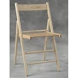 Linon Folding Slat-Back Chair, Set of 4, Natural Finish