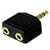FPUK Headphone SPLITTER 3.5mm Jack to 3.5 mm Double Out GOLD