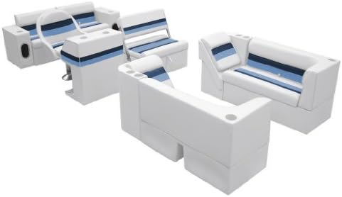 Wise Deluxe Large Pontoon Traditional Group (White/Navy/Blue)