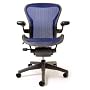 Aeron Chair - Basic by Herman Miller - Graphite Frame - Cobalt Classic Size C (Large)