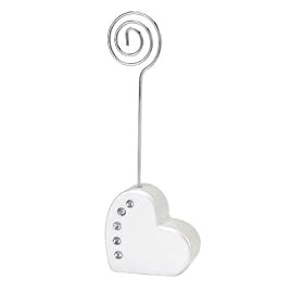 Baby Keepsake: White heart cardholder with stones