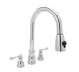 2 Hndl Antique Bronze Pulldown Kitchen Faucet