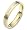 Traditional Style 4mm 14 Karat Yellow Gold & Titanium Wedding Band Ring - 6.25
