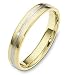 Traditional Style 4mm 14 Karat Yellow Gold & Titanium Wedding Band Ring - 10.5