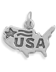 Genuine Elegante (TM) .925 Sterling Silver U.S.A. Charm. 100% Satisfaction Guaranteed.