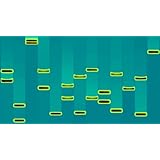DNA Art 22" X 40" Canvas | Turquoise Style Artwork | Home / Office Décor